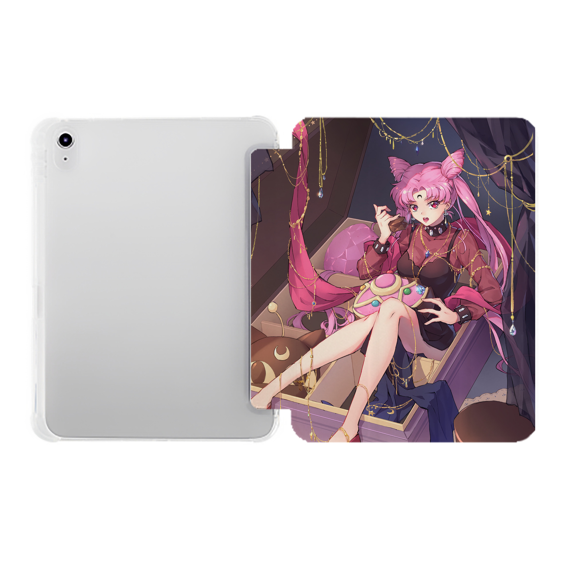 （画像用） 美少女戦士セーラームーン Sailor Moon IPad ケース ペン収納付き 三つ折りスタンド PUレザー×シリコン 対応機種9.5/10.5/10.9インチ